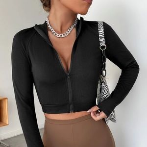 Cropped Zip Up